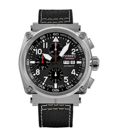 Watch Winder for watch Formex Pilot Pilot Automatic Chronograph Black / Calf