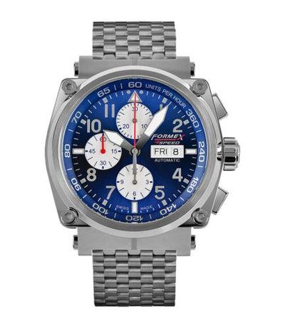 Remontoir à montres pour montre Formex Pilot Pilot Automatic Chronograph Bleu / Bracelet