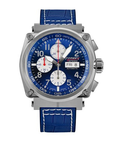 Remontoir à montres pour montre Formex Pilot Pilot Automatic Chronograph Bleu / Croco