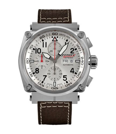 Remontoir à montres pour montre Formex Pilot Pilot Automatic Chronograph Argent / Calf