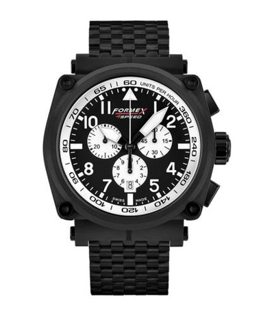 Remontoir à montres pour montre Formex Pilot Pilot Quartz Chronograph PVD / Noire - Blanc / Bracelet