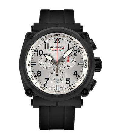Watch Winder for watch Formex Pilot Pilot Quartz Chronograph PVD / Silver / Rubber