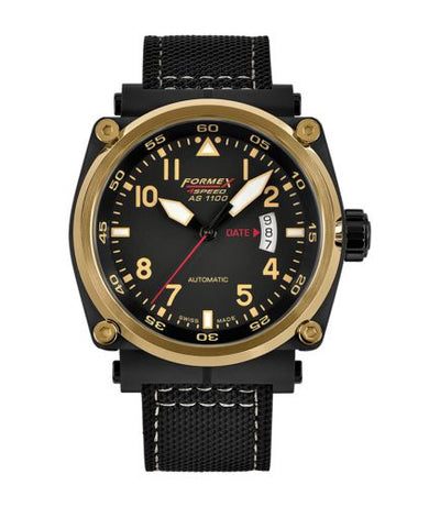 Watch Winder for watch Formex Pilot Pilot Automatic Gold / Black / Calf