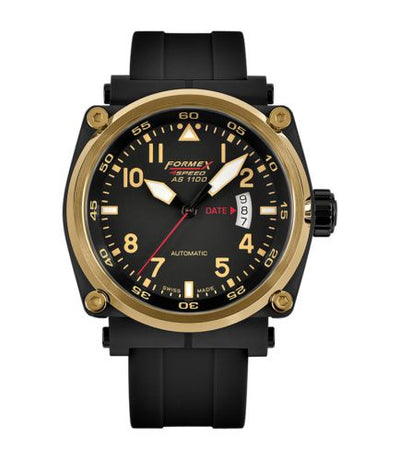 Watch Winder for watch Formex Pilot Pilot Automatic Gold / Black / Rubber