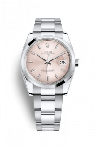 Watch Winder for watch Rolex Date Oyster Perpetual Date 34 Stainless Steel Domed / Oyster / Pink