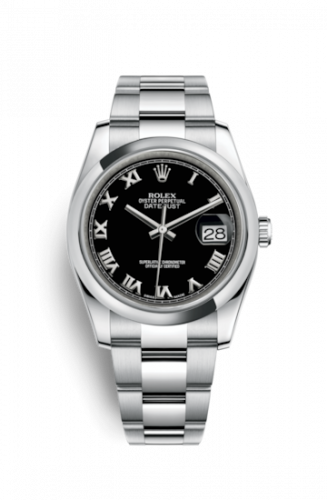 Remontoir à montres pour montre Rolex Datejust 36 Datejust 36 Stainless Steel Domed / Oyster / Noire Roman