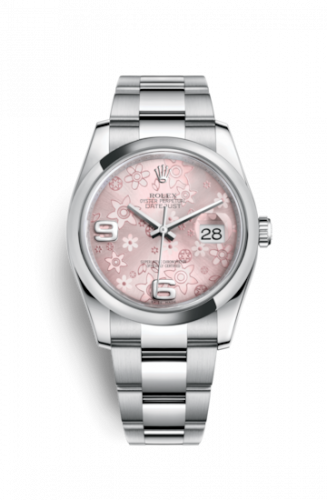 Remontoir à montres pour montre Rolex Datejust 36 Datejust 36 Stainless Steel Domed / Oyster / Rose Floral
