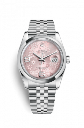 Remontoir à montres pour montre Rolex Datejust 36 Datejust 36 Stainless Steel Domed / Jubilee / Rose Floral
