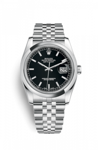 Remontoir à montres pour montre Rolex Datejust 36 Datejust 36 Stainless Steel Domed / Jubilee / Noire