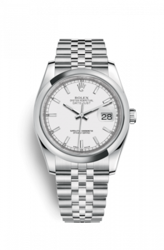 Remontoir à montres pour montre Rolex Datejust 36 Datejust 36 Stainless Steel Domed / Jubilee / Blanc
