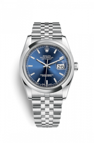 Remontoir à montres pour montre Rolex Datejust 36 Datejust 36 Stainless Steel Domed / Jubilee / Bleu