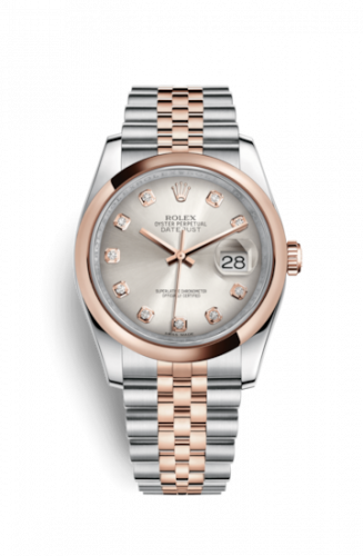 Remontoir à montres pour montre Rolex Datejust 36 Datejust 36 Rolesor Everose Domed / Jubilee / Argent Diamond