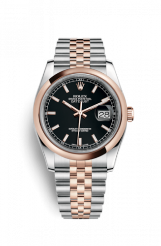 Remontoir à montres pour montre Rolex Datejust 36 Datejust 36 Rolesor Everose Domed / Jubilee / Noire