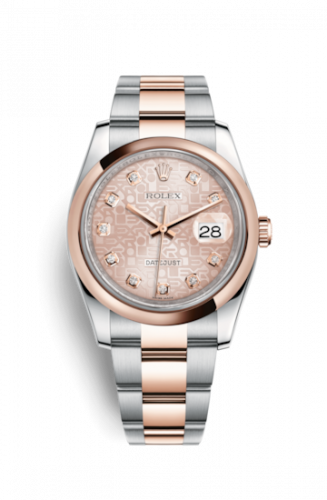 Remontoir à montres pour montre Rolex Datejust 36 Datejust 36 Rolesor Everose Domed / Oyster / Rose Computer Diamonds