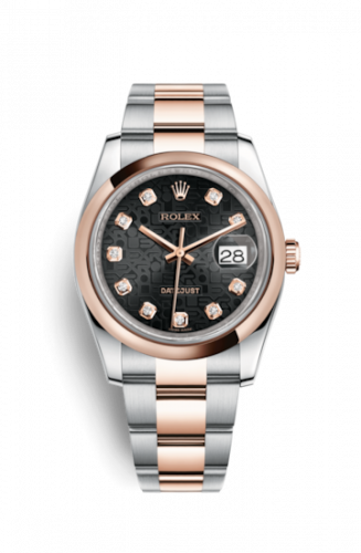 Remontoir à montres pour montre Rolex Datejust 36 Datejust 36 Rolesor Everose Domed / Oyster / Noire Computer