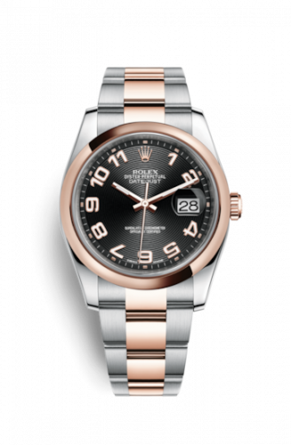 Remontoir à montres pour montre Rolex Datejust 36 Datejust 36 Rolesor Everose Domed / Oyster / Noire Arabic