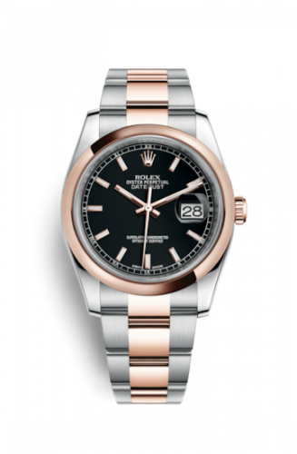 Remontoir à montres pour montre Rolex Datejust 36 Datejust 36 Rolesor Everose Domed / Oyster / Noire