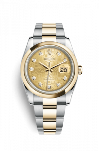 Remontoir à montres pour montre Rolex Datejust 36 Datejust 36 Rolesor Yellow Domed / Oyster / Champagne Computer