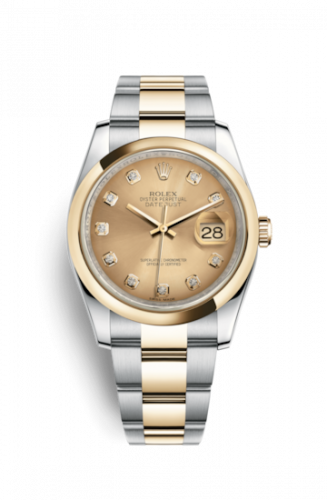 Remontoir à montres pour montre Rolex Datejust 36 Datejust 36 Rolesor Yellow Domed / Oyster / Champagne Diamonds