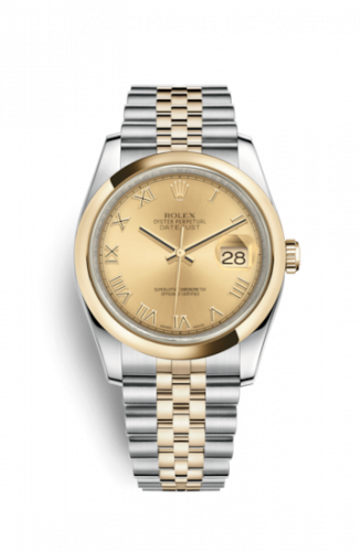 Remontoir à montres pour montre Rolex Datejust 36 Datejust 36 Rolesor Yellow Domed / Jubilee / Champagne Roman