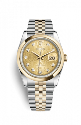 Remontoir à montres pour montre Rolex Datejust 36 Datejust 36 Rolesor Yellow Domed / Jubilee / Champagne Computer