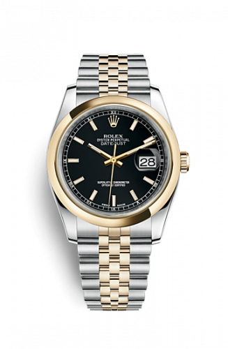 Remontoir à montres pour montre Rolex Datejust 36 Datejust 36 Rolesor Yellow Domed / Jubilee / Noire