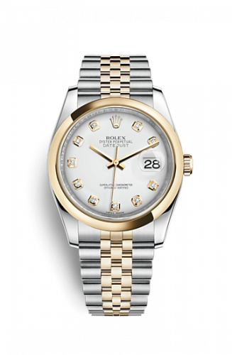 Remontoir à montres pour montre Rolex Datejust 36 Datejust 36 Rolesor Yellow Domed / Jubilee / Blanc Diamond