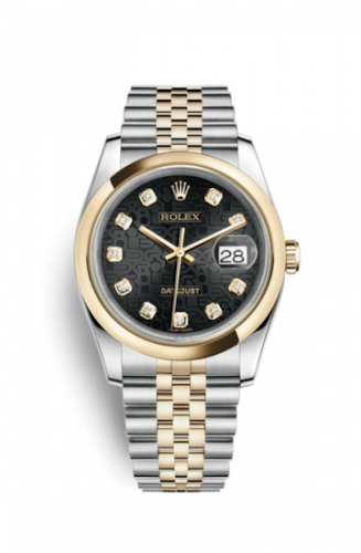 Remontoir à montres pour montre Rolex Datejust 36 Datejust 36 Rolesor Yellow Domed / Jubilee / Noire Computer