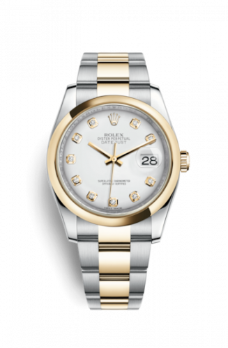 Remontoir à montres pour montre Rolex Datejust 36 Datejust 36 Rolesor Yellow Domed / Oyster / Blanc Diamond