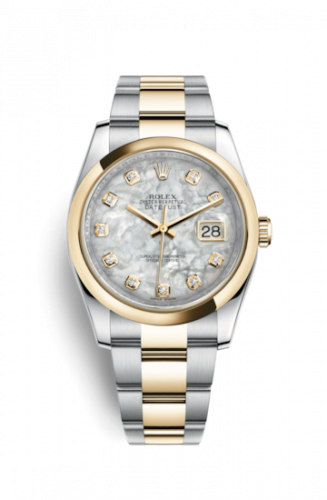 Remontoir à montres pour montre Rolex Datejust 36 Datejust 36 Rolesor Yellow Domed / Oyster / MOP