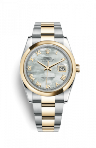 Remontoir à montres pour montre Rolex Datejust 36 Datejust 36 Rolesor Yellow Domed / Oyster / MOP Roman