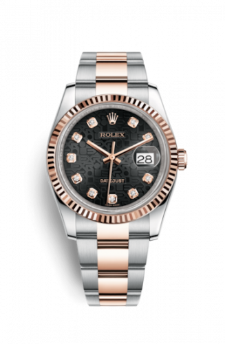 Remontoir à montres pour montre Rolex Datejust 36 Datejust 36 Rolesor Everose Fluted / Oyster / Noire Computer