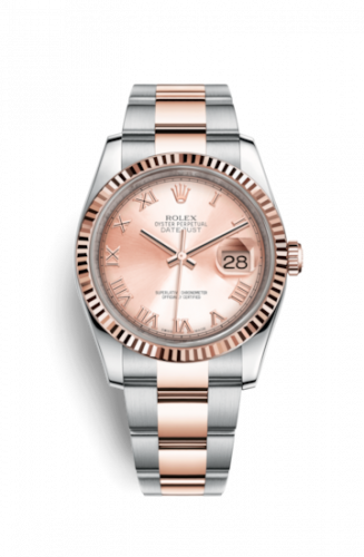 Remontoir à montres pour montre Rolex Datejust 36 Datejust 36 Rolesor Everose Fluted / Oyster / Rose Roman