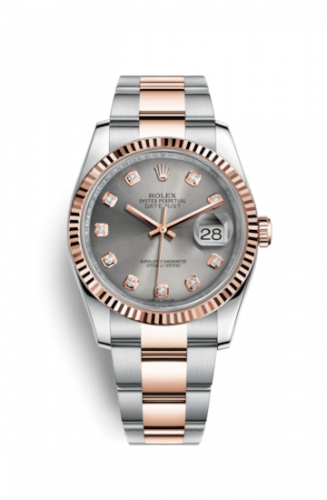 Remontoir à montres pour montre Rolex Datejust 36 Datejust 36 Rolesor Everose Fluted / Oyster / Steel Diamonds