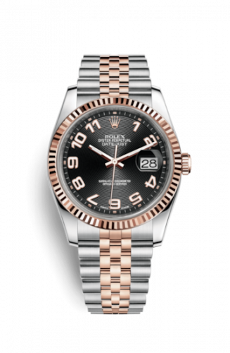 Remontoir à montres pour montre Rolex Datejust 36 Datejust 36 Rolesor Everose Fluted / Jubilee / Noire Arabic