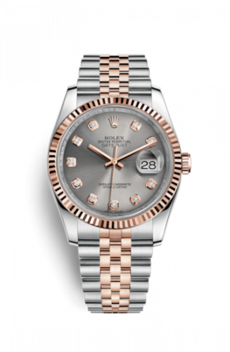 Remontoir à montres pour montre Rolex Datejust 36 Datejust 36 Rolesor Everose Fluted / Jubilee / Steel Diamonds