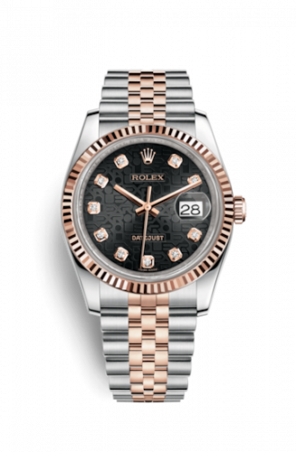 Remontoir à montres pour montre Rolex Datejust 36 Datejust 36 Rolesor Everose Fluted / Jubilee / Noire Computer