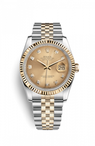 Remontoir à montres pour montre Rolex Datejust 36 Datejust 36 Rolesor Yellow Fluted / Jubilee / Champagne Diamonds