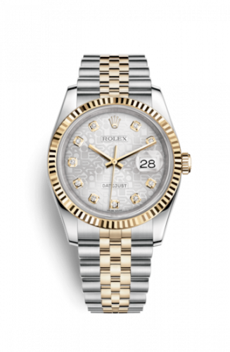 Remontoir à montres pour montre Rolex Datejust 36 Datejust 36 Rolesor Yellow Fluted / Jubilee / Argent Computer