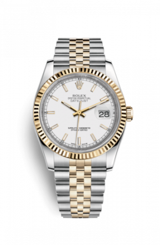 Remontoir à montres pour montre Rolex Datejust 36 Datejust 36 Rolesor Yellow Fluted / Jubilee / Blanc