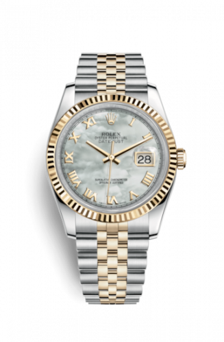 Remontoir à montres pour montre Rolex Datejust 36 Datejust 36 Rolesor Yellow Fluted / Jubilee / MOP Roman