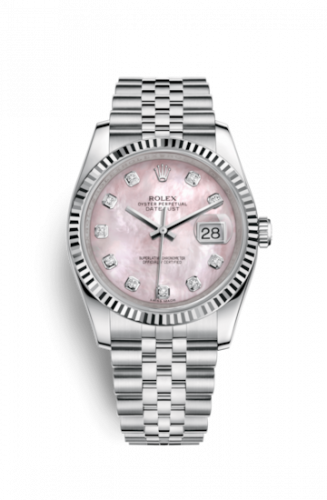 Remontoir à montres pour montre Rolex Datejust 36 Datejust 36 Stainless Steel Fluted / Jubilee / Rose MOP