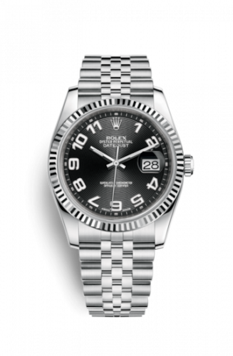 Remontoir à montres pour montre Rolex Datejust 36 Datejust 36 Stainless Steel Fluted / Jubilee / Noire Arabic