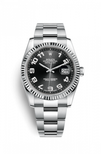 Remontoir à montres pour montre Rolex Datejust 36 Datejust 36 Stainless Steel Fluted / Oyster / Noire Arabic