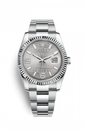 Remontoir à montres pour montre Rolex Datejust 36 Datejust 36 Stainless Steel Fluted / Oyster / Rhodium Wave