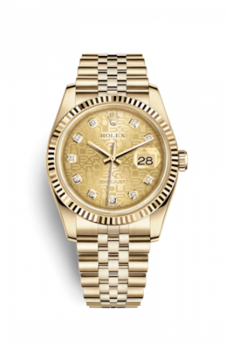 Remontoir à montres pour montre Rolex Datejust 36 Datejust 36 Yellow Or Fluted / Jubilee / Champagne Computer