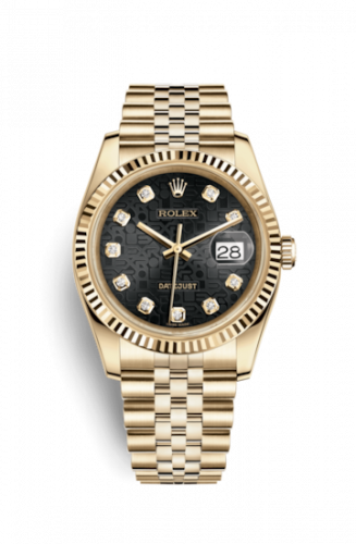 Remontoir à montres pour montre Rolex Datejust 36 Datejust 36 Yellow Or Fluted / Jubilee / Noire Computer