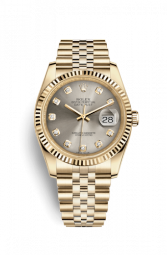 Remontoir à montres pour montre Rolex Datejust 36 Datejust 36 Yellow Or Fluted / Jubilee / Rhodium Diamonds