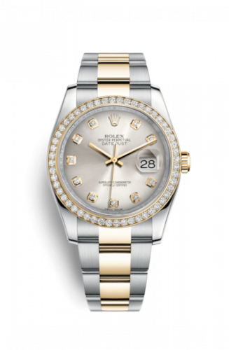 Remontoir à montres pour montre Rolex Datejust 36 Datejust 36 Rolesor Yellow Diamond / Oyster / Argent Diamond