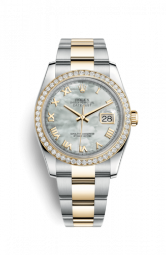 Remontoir à montres pour montre Rolex Datejust 36 Datejust 36 Rolesor Yellow Diamond / Oyster / MOP Roman